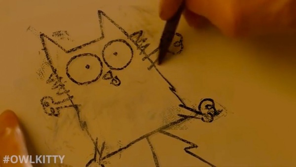 下手な猫の絵