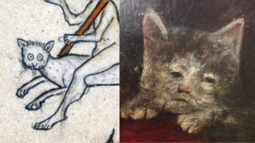 中世ヨーロッパの猫の絵